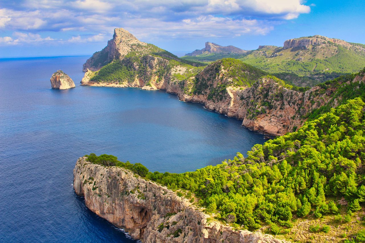 Steilküste am Cap de Formentor auf Mallorca