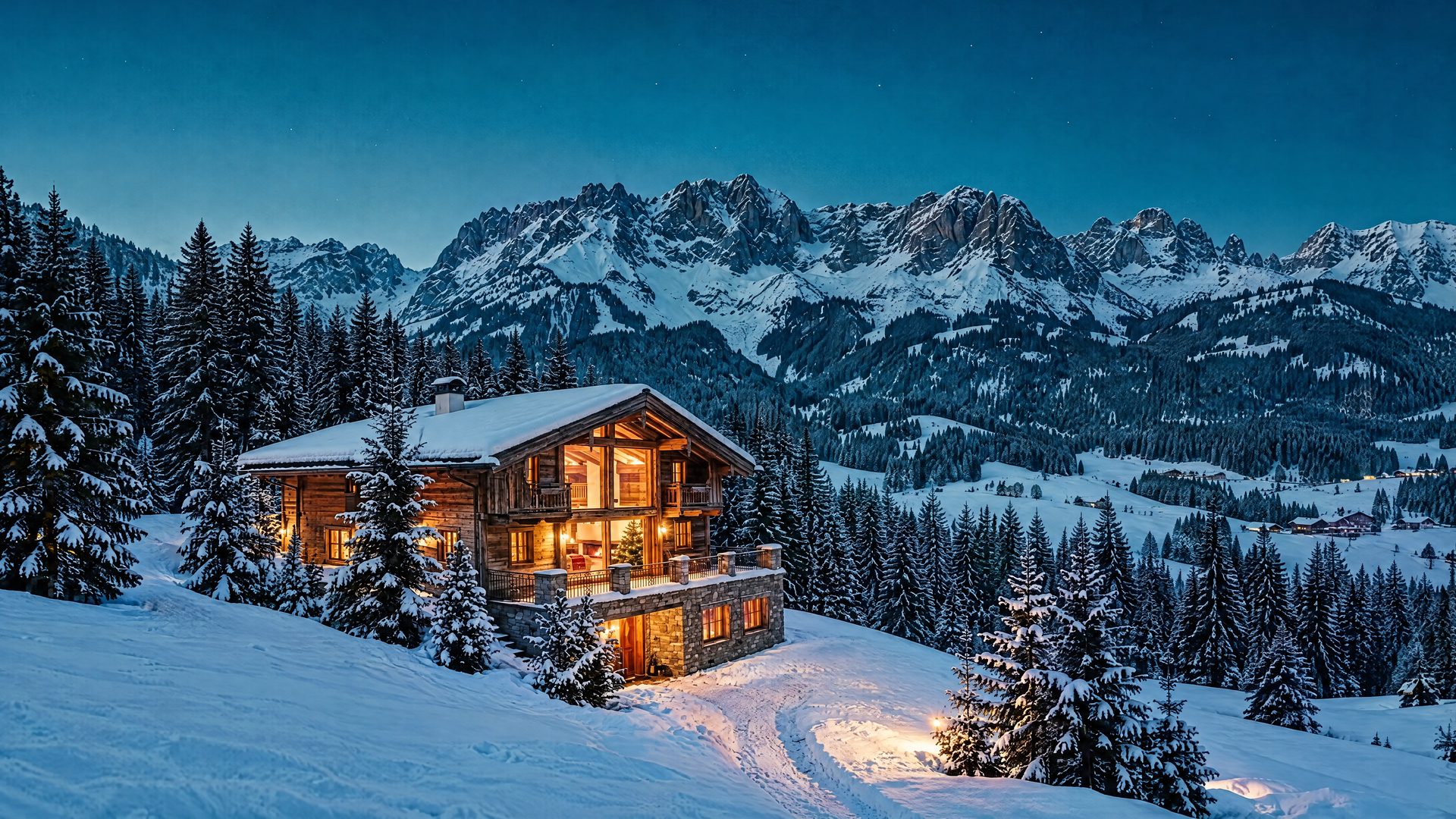 Alpen-Chalet – Visualisierung